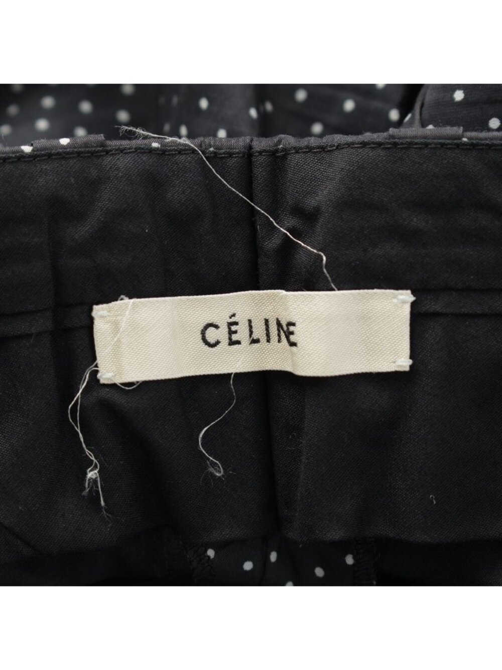 Celine Phoebe Philo Era Dot Pattern Transparent Pleated Pants with Belt 2 Black - Picture 8 of 10